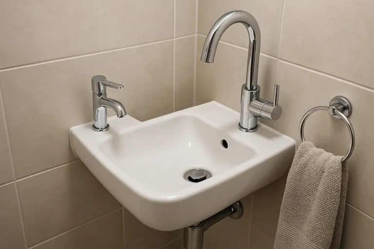 Kraan kiezen bij een kleine badkamer: maat, hoogte en aansluiting